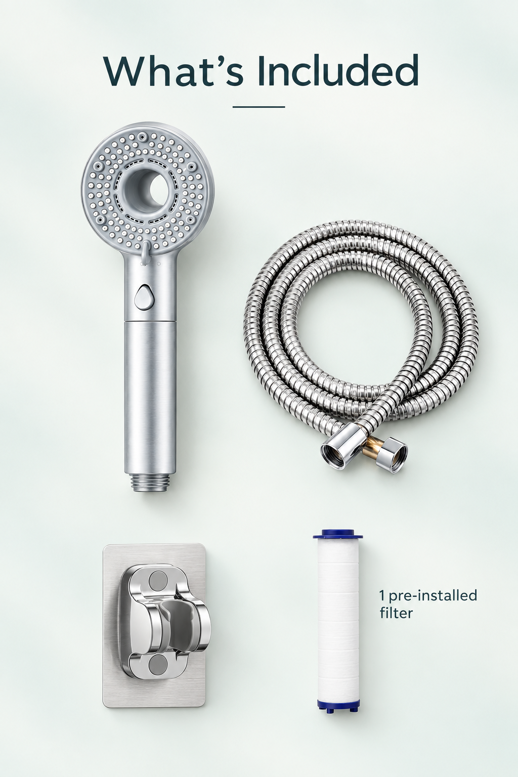 Brushed Silver What’s Included graphic