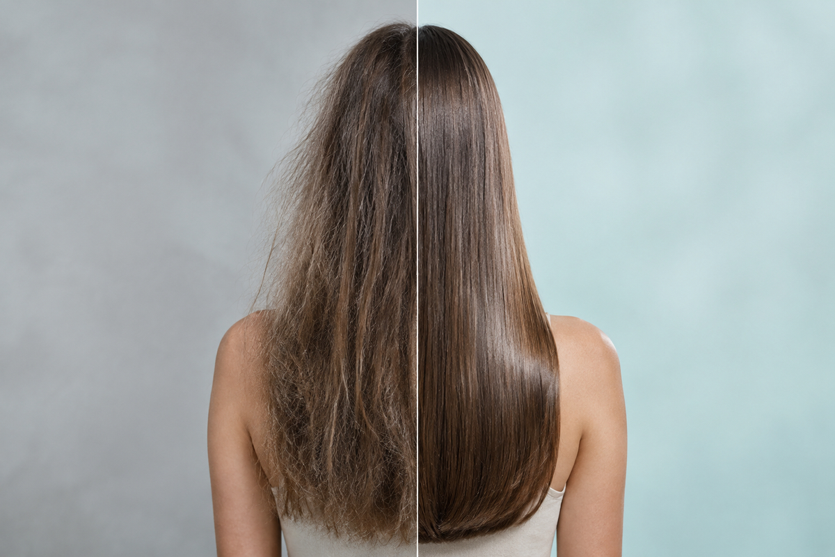 Side-by-side hair visual